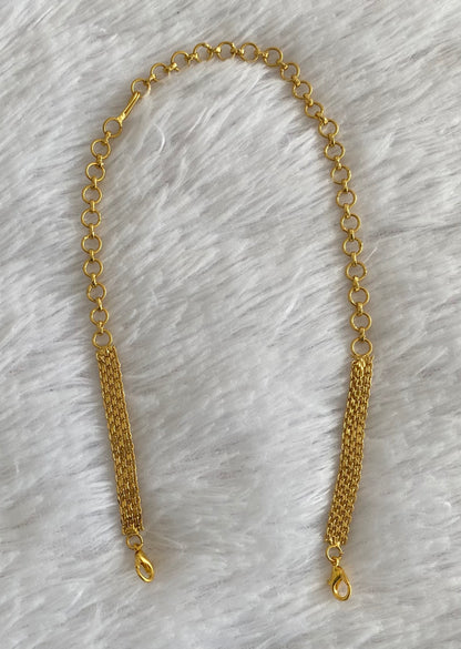 Matte gold tone necklace back chain dj-53141