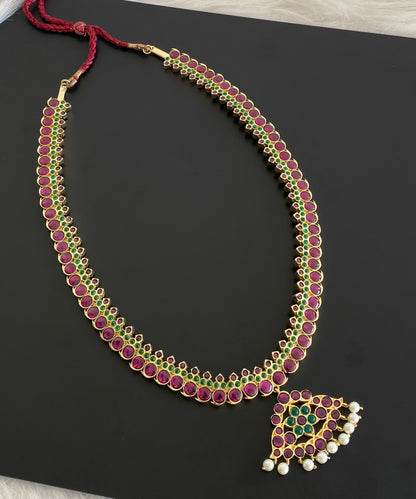 Gold tone precious kemp-green pearl mango haar dj-54861