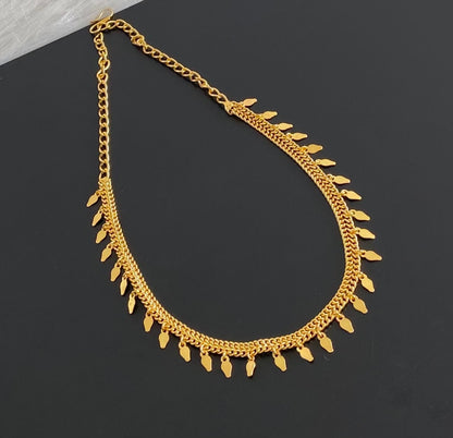 Gold tone kerala traditional elakka necklace dj-52765