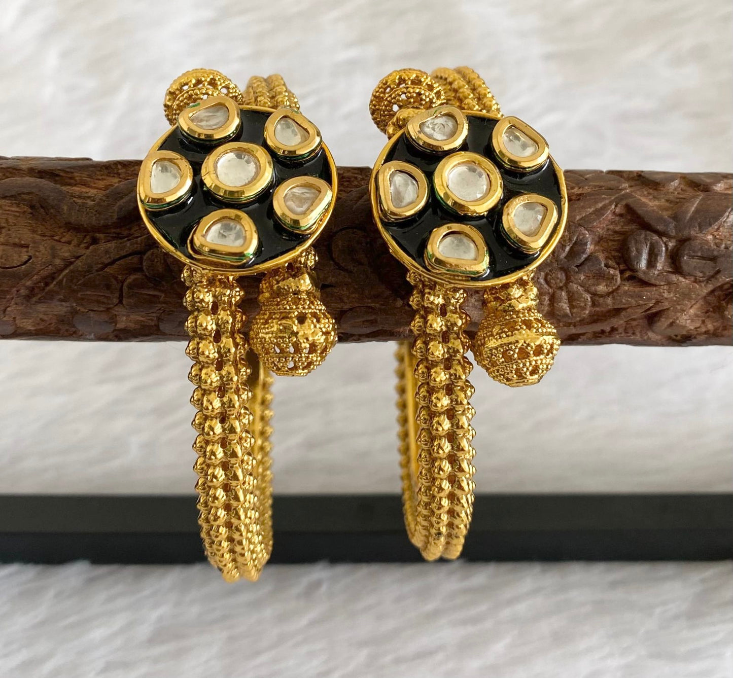 Antique Kundan pearl kada/Bangles(2.6)-dj07197
