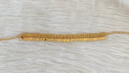 Gold tone elakka thali choker necklace dj-54548