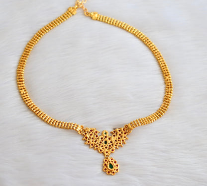 Gold tone kemp-green kid’s hip chain dj-40270