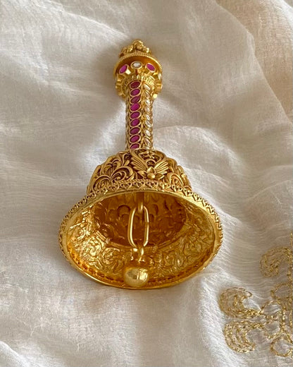 Matte finish jadau lakshmi bell dj-54229