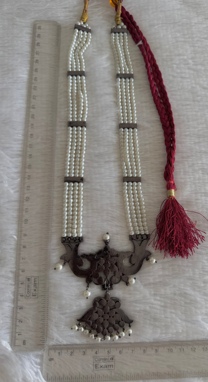 Black finish AD precious kemp pearl peacock haar Dj-52303