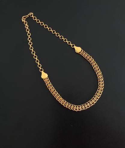 Antique gold tone chain necklace dj-54425