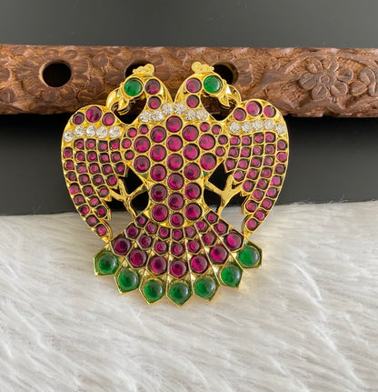 Gold tone precious kemp-green-white ganda berunda hair jewel(rakodi)dj-53365