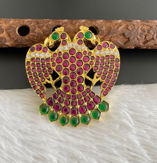 Gold tone precious kemp-green-white ganda berunda hair jewel(rakodi)dj-53365