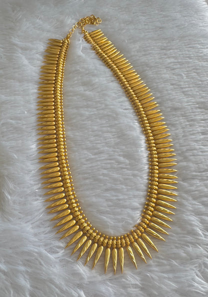 Matte gold finish kerala style mulla mottu haar dj-51632