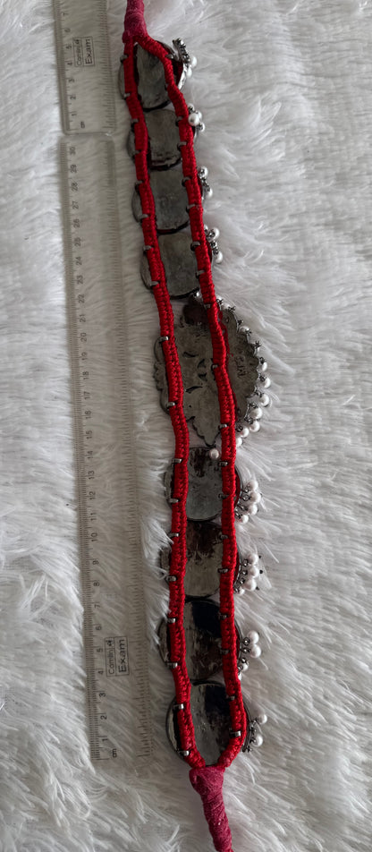 Black finish precious kemp-green-white pearl peacockwaist band(big) dj-51997