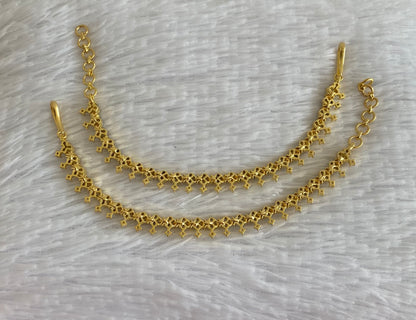 Two tone cz white stone ear side chain dj-54061