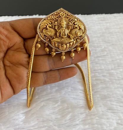 Antique gold tone cz lakshmi peacock vanki/bajuband dj-53002