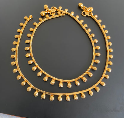 Antique gold tone anklets set dj-53195