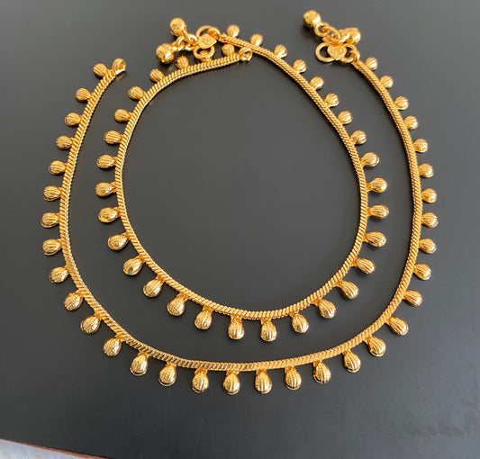 Antique gold tone anklets set dj-53195