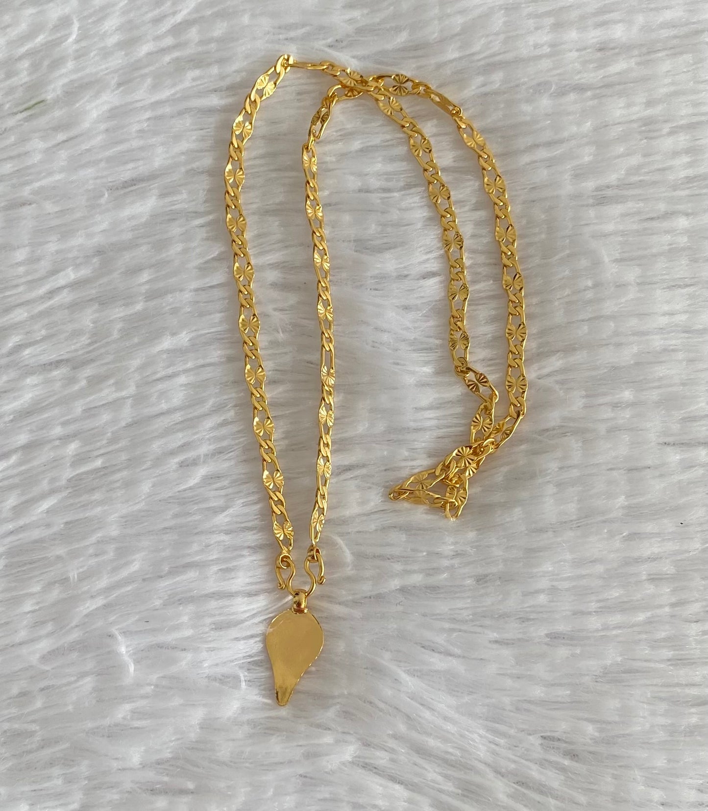 Gold tone 18 inches chain with om pendant dj-54390
