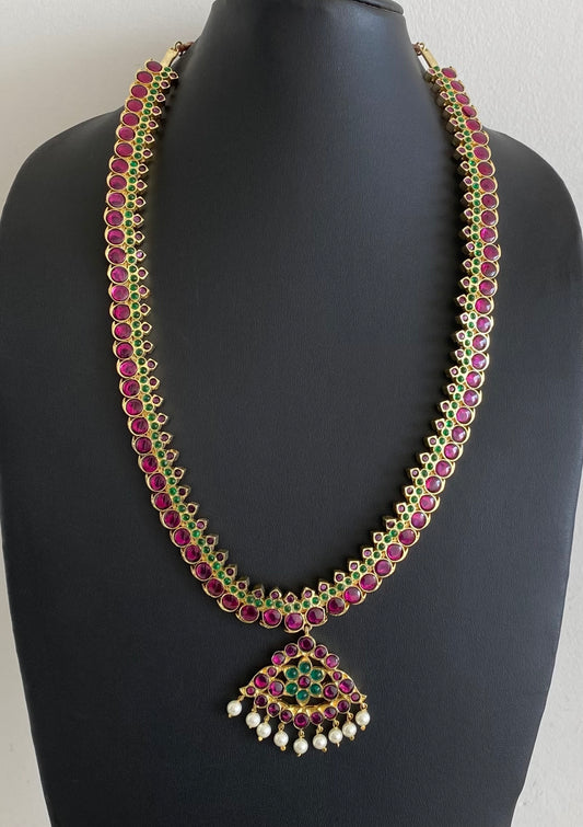 Gold tone precious kemp-green pearl mango haar dj-54861