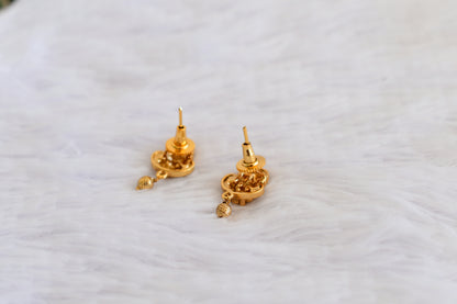 Antique gold tone lakshmi earrings dj-52986