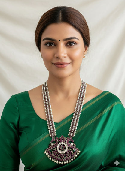 Black finish AD precious kemp pearl peacock haar Dj-52299