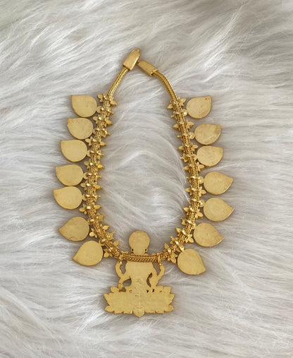 Gold tone mango lakshmi kundan jadau short haar dj-54512