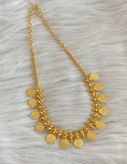 Gold tone lakshmi coin necklace dj-53694