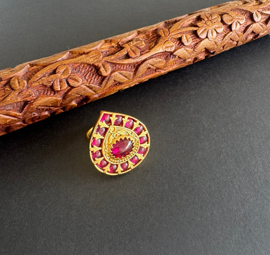 Matte finish kemp adjustable finger ring dj-51395