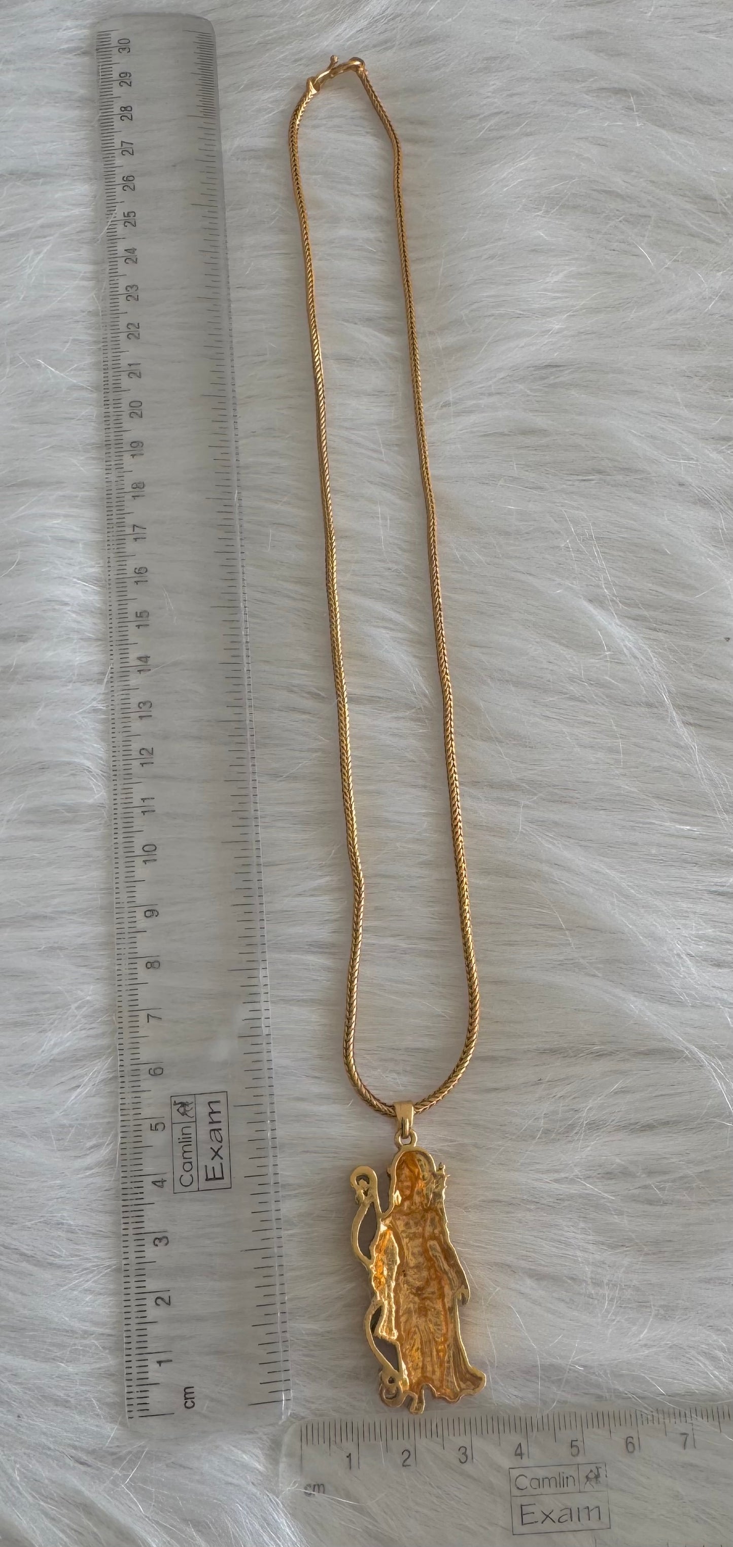 Matte finish 18 inches chain with Shri Ram pendant dj-51229
