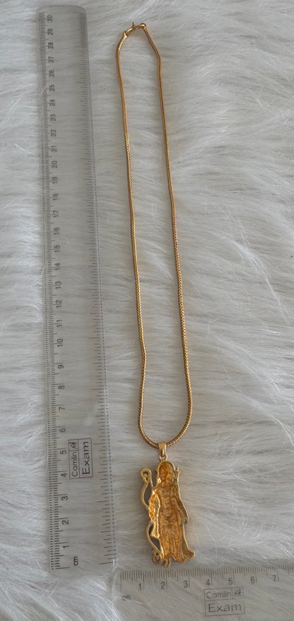 Matte finish 18 inches chain with Shri Ram pendant dj-51229