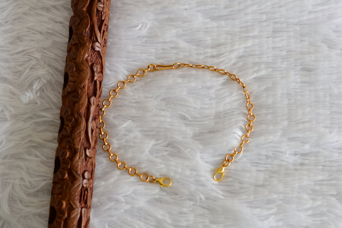 Antique gold tone necklace back chain dj-52432