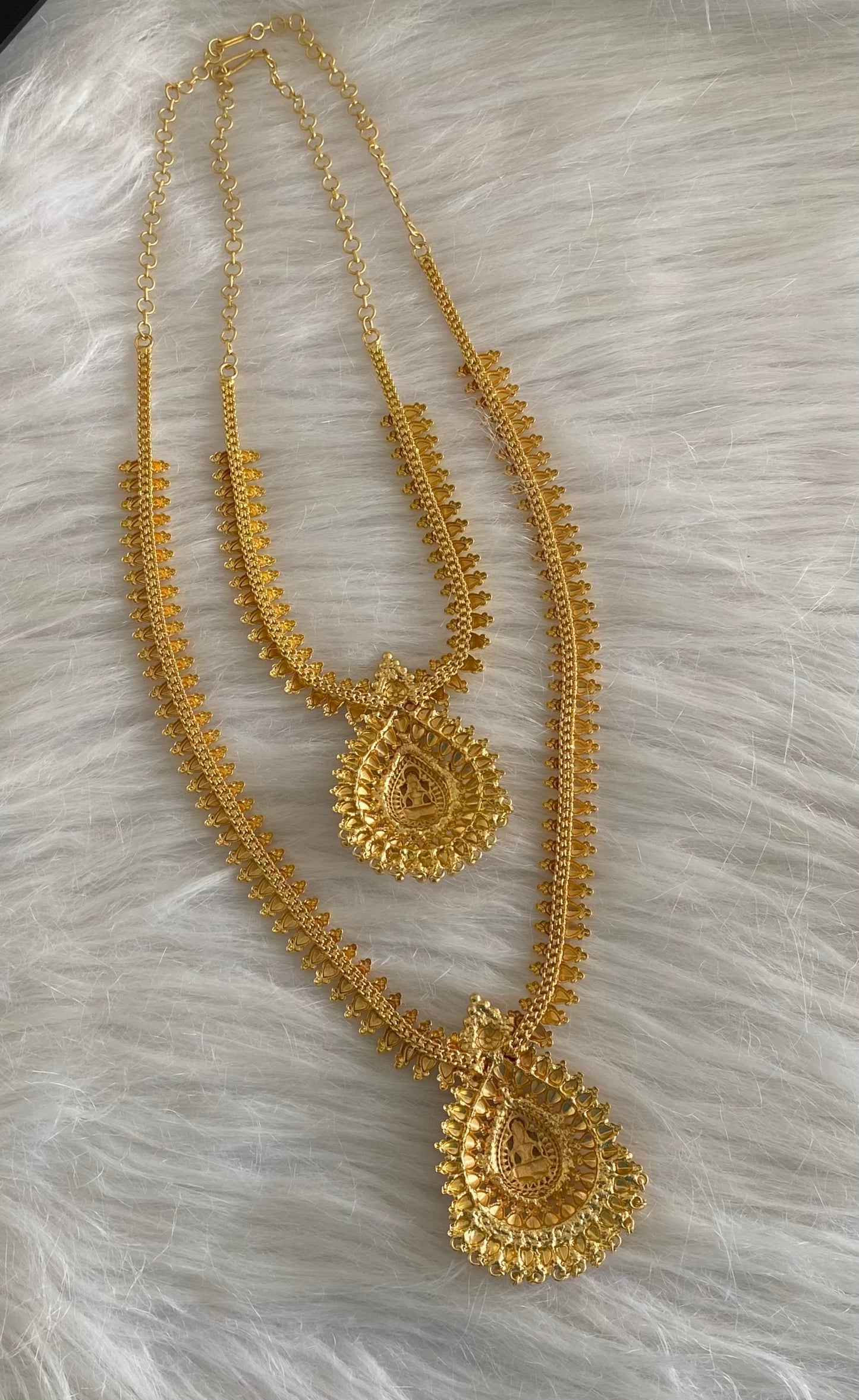 Gold tone lakshmi combo set dj-54283