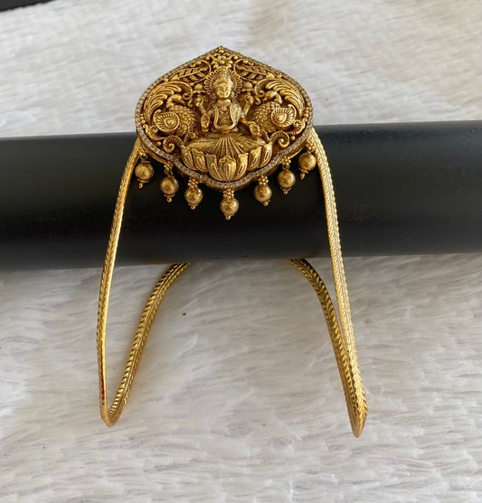 Antique gold tone cz lakshmi peacock vanki/bajuband dj-53002