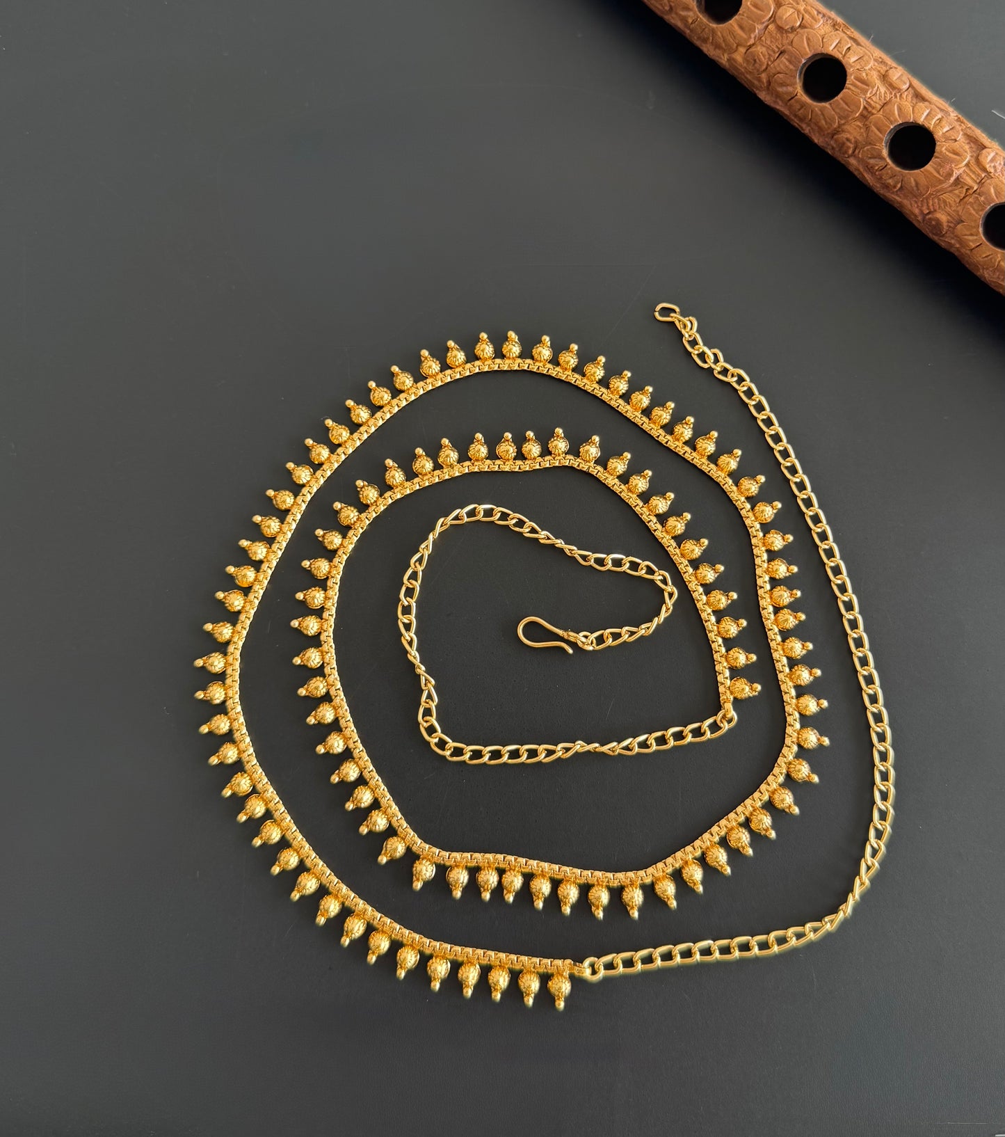 Antique gold tone hip/waist chain dj-51380