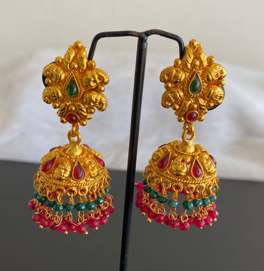 Matte finish mango kemp-green jhumkka dj-52972