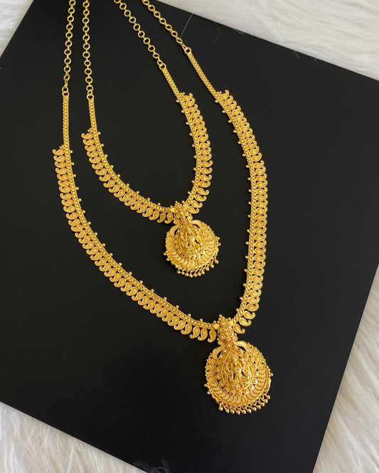 Gold tone mango lakshmi combo set dj-54286
