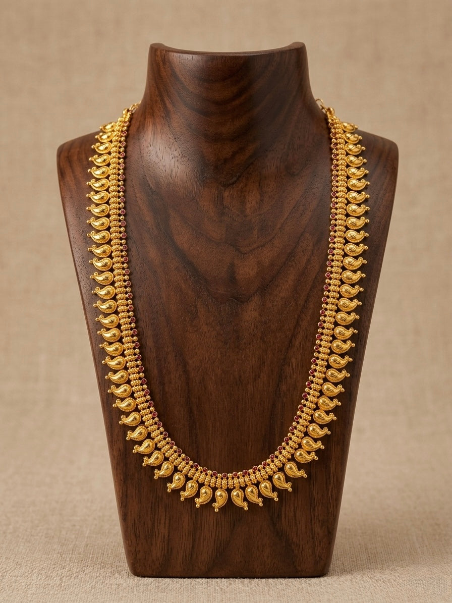Gold look alike ad pink stone mango haar dj-49093