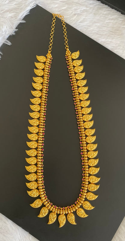 Gold tone pink stone flower mango haar dj-53166