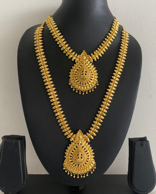 Gold tone lakshmi combo set dj-54283