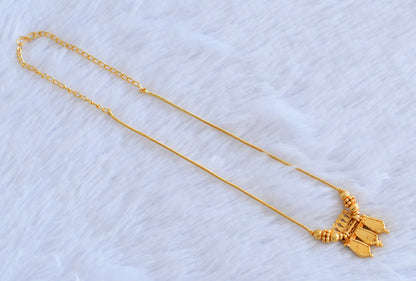 Gold tone pink-red nagapadam necklace  dj-53090