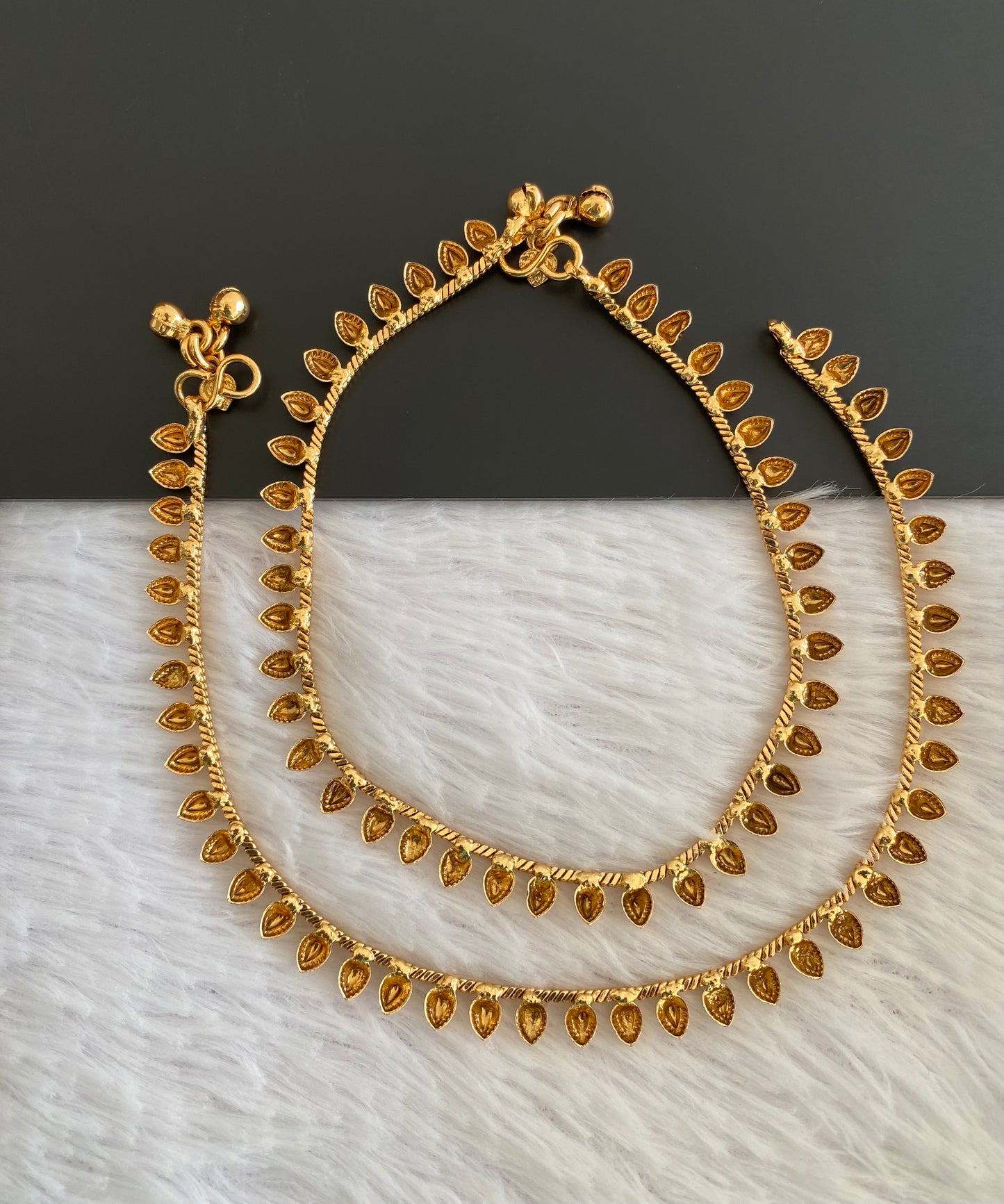 Antique gold tone anklets set dj-53200