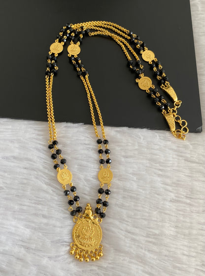 Gold tone lakshmi coin with karimani chain dj-53144