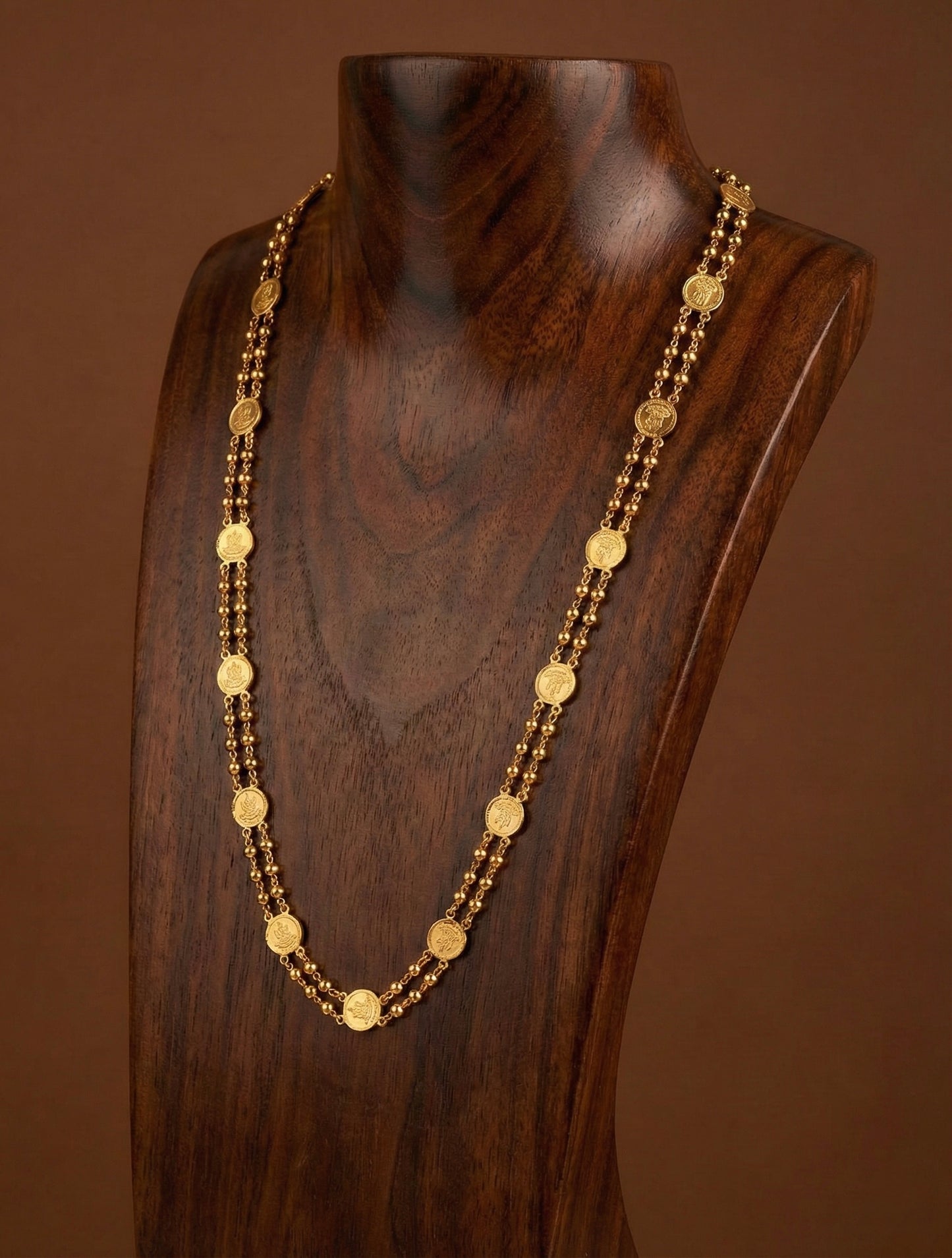 Gold tone 24 inches Lakshmi Coin Chain dj-23629