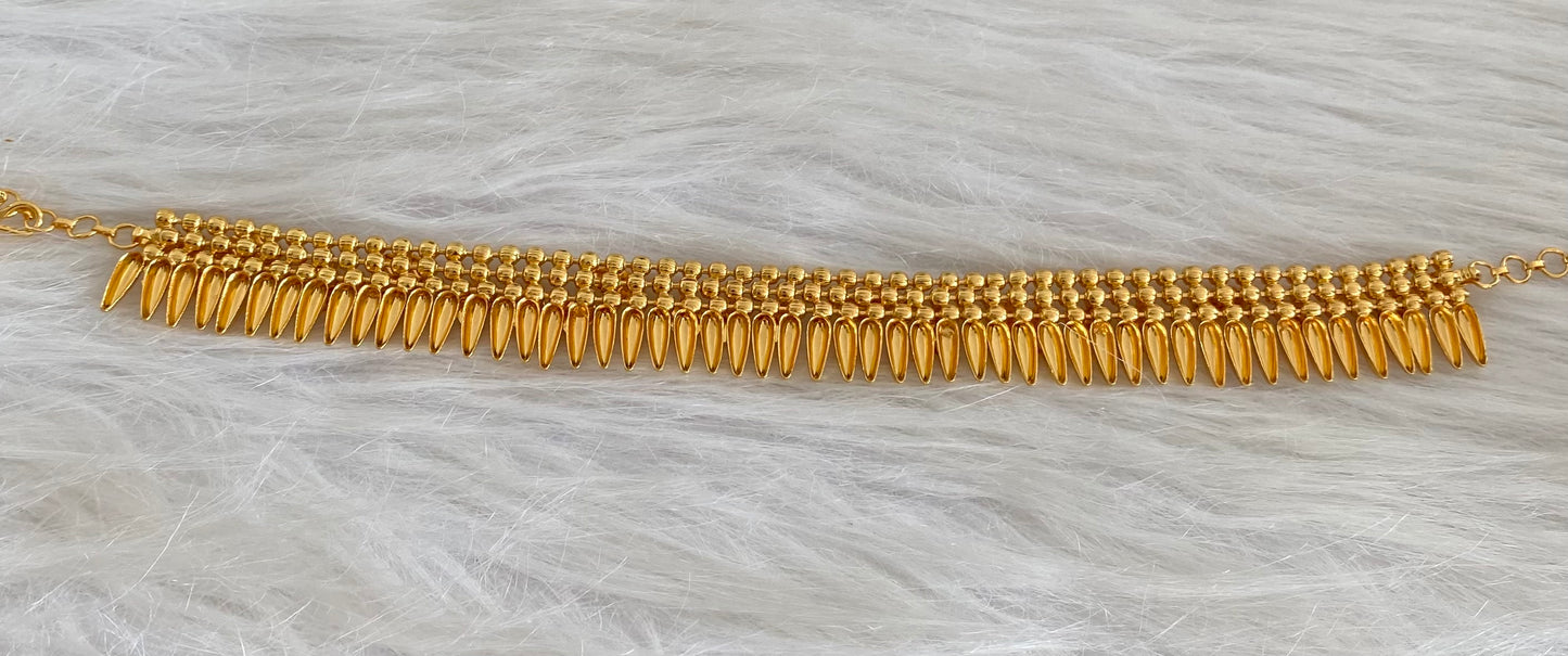 Gold tone elakka mulla mottu necklace dj-54543