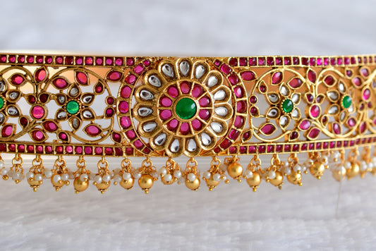 Matte cz kemp-green bridal waist belt dj-52196