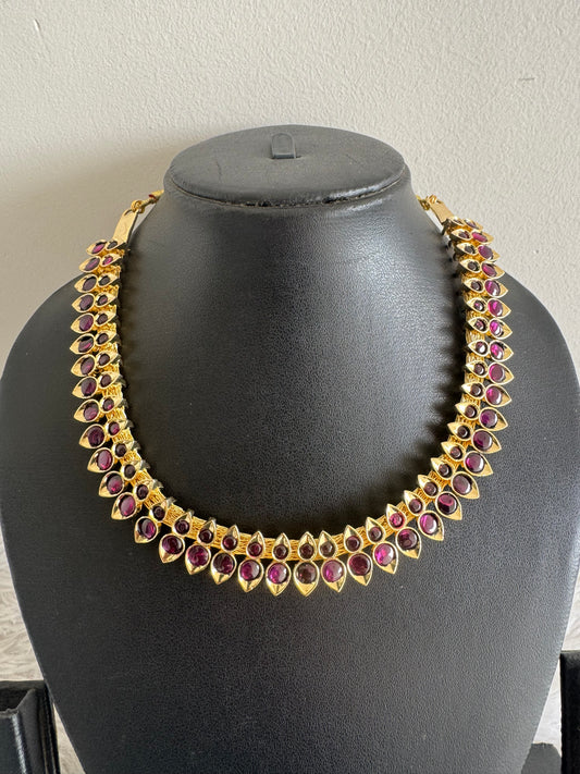 Gold tone precious kemp necklace dj-52001
