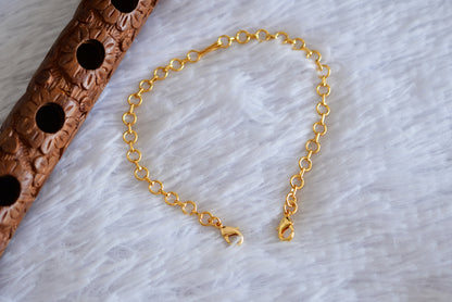 Gold tone necklace ring back chain dj-52430