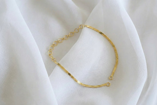 Gold-tone necklace back chain dj-52431