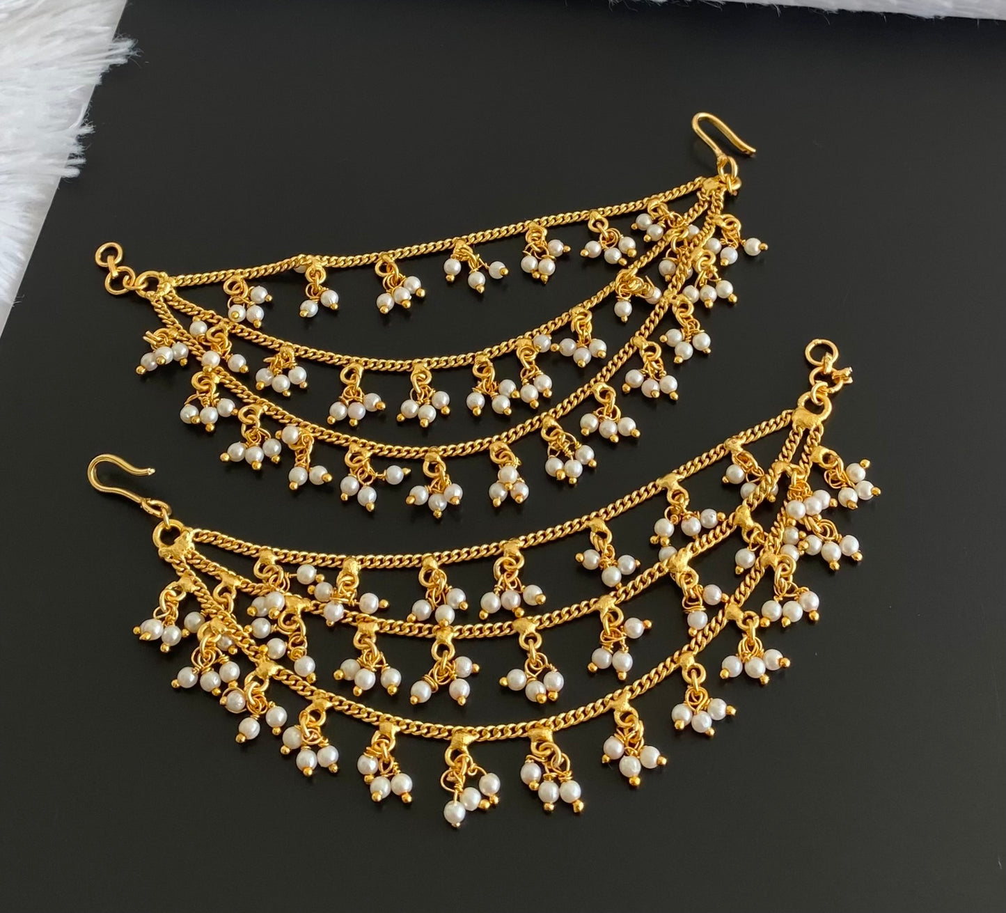 Matte finish pearl multi layer ear side chain dj-54052