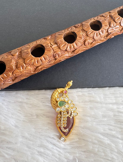 Matte finish kemp-green magenta pink peacock hair jewel dj-52042