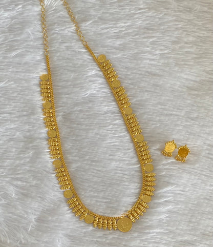 Gold tone lakshmi coin short haar set dj-54417