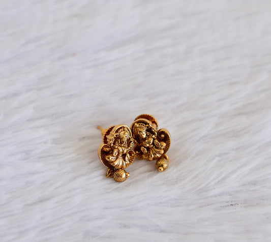Antique gold tone lakshmi earrings dj-52986