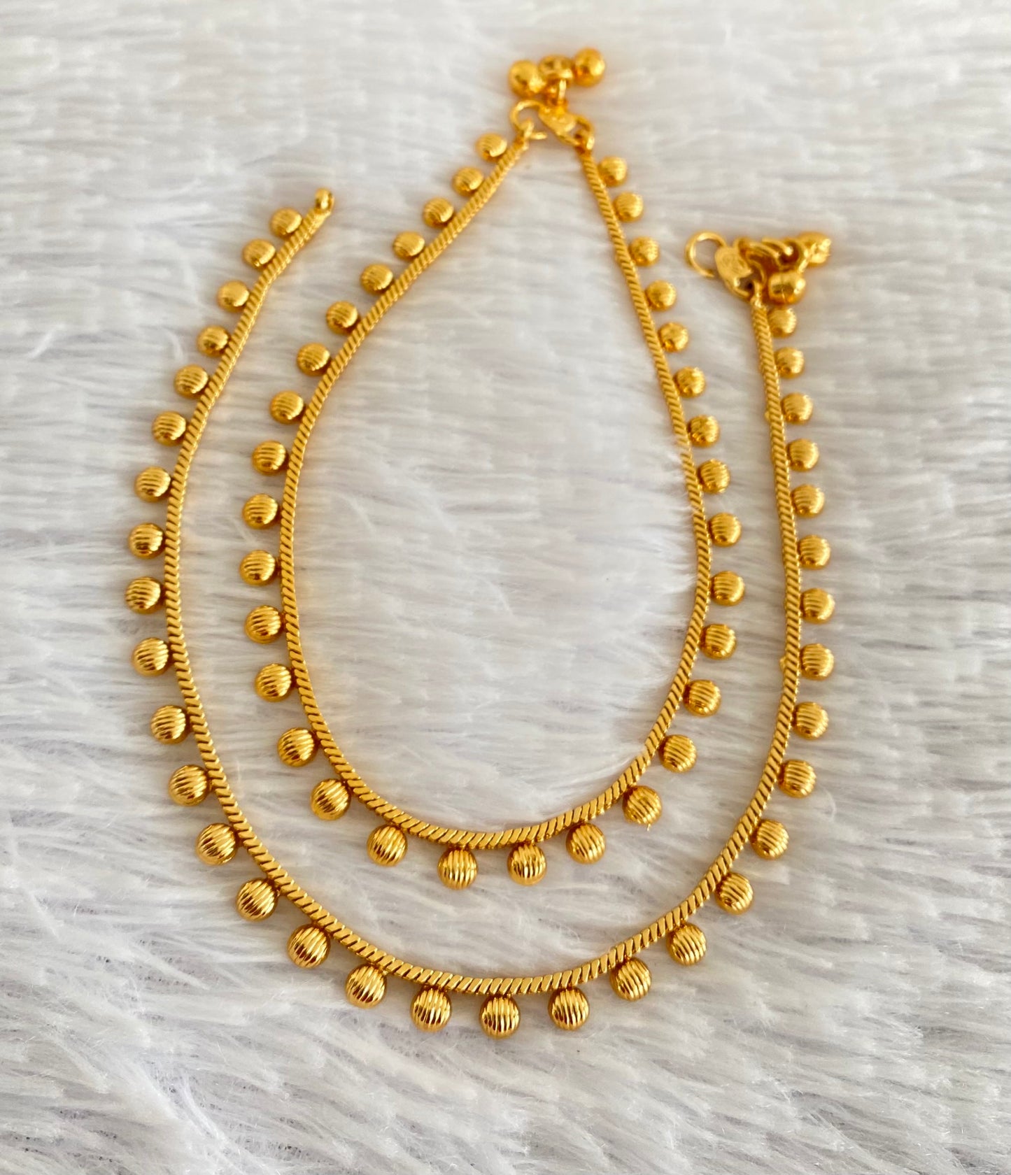 Antique gold tone anklets set dj-53189
