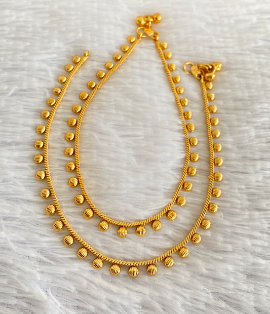 Antique gold tone anklets set dj-53189
